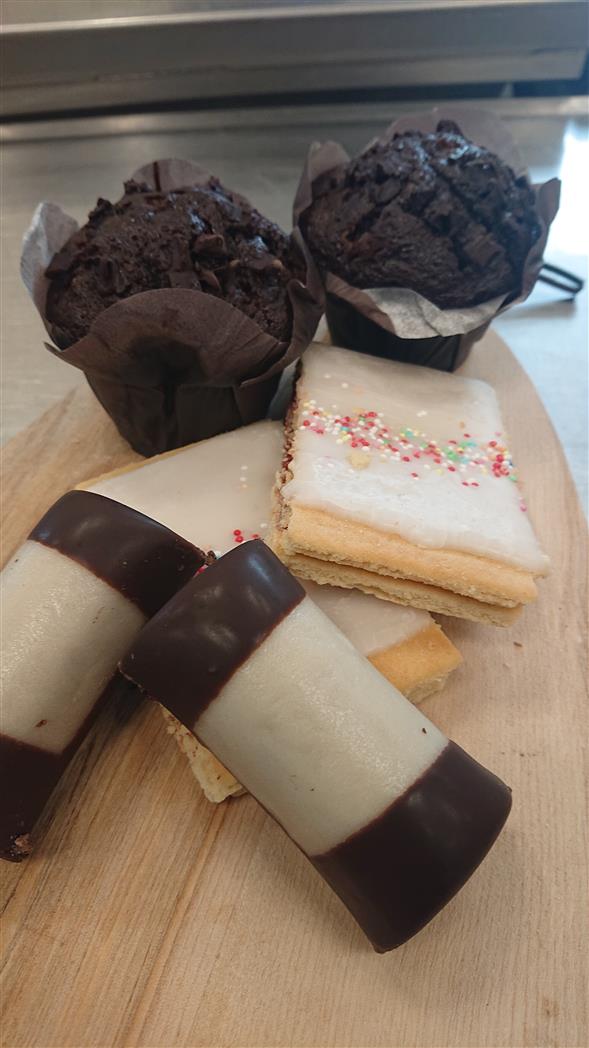 Danish cakes from own bakery